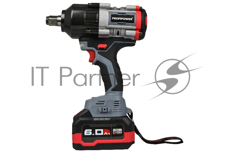 Аккумуляторный бесщеточный ударный гайковерт PROFIPOWER T-1200N (18В,Li-ion-1шт, 6.0Ач, 1200Нм, переходник 3/4-1/2, З/У, в кейсе) E0244