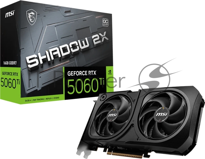 Видеокарта MSI RTX 5060 Ti 16G SHADOW 2X OC PLUS