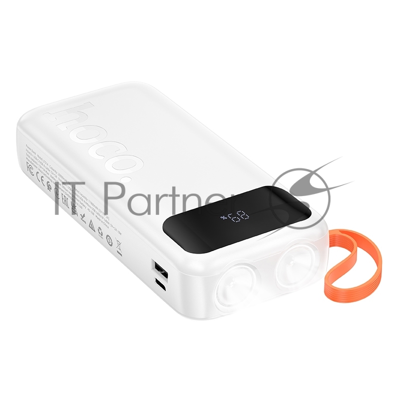 Мобильный аккумулятор HOCO (6942007653381) J151A 20000mAh 1USB+1Type-C 2.0A, белый