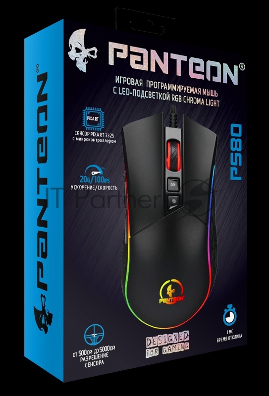 Мышь Jet.A Panteon PS80 черная