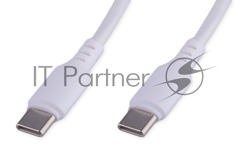 Кабель USB2.0 Cablexpert CC-USB2-CMCM-100-1M-W, Type-C/Type-C, 5A, 100Вт, PD/QC3.0, медь, 1м, белый, пакет