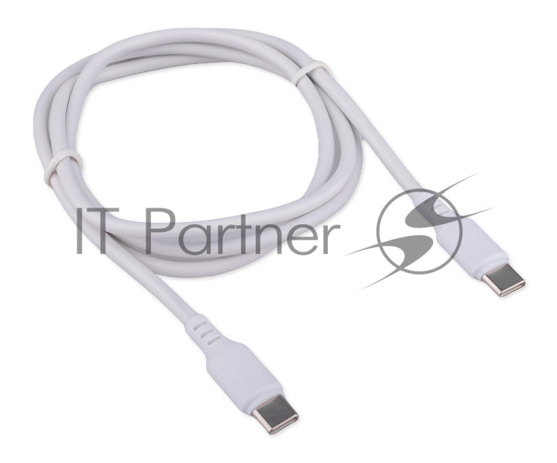 Кабель USB2.0 Cablexpert CC-USB2-CMCM-100-1M-W, Type-C/Type-C, 5A, 100Вт, PD/QC3.0, медь, 1м, белый, пакет