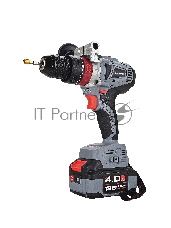 Аккумуляторный шуруповерт бесщеточный ударный ProfiPower MKDHP-18V (без акб,18В,80Нм, 2 скорости,магнитная бита,рукоятка,в коробке)