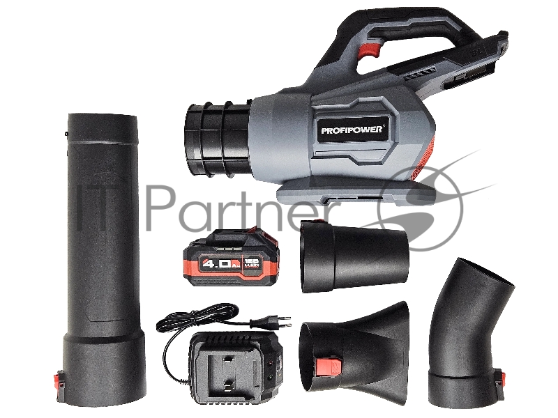 Аккумуляторная бесщеточная воздуходувка ProfiPower MKDUB-18V (Li-ion-1шт, 18В, 4.0Ач, З/У, в коробке)