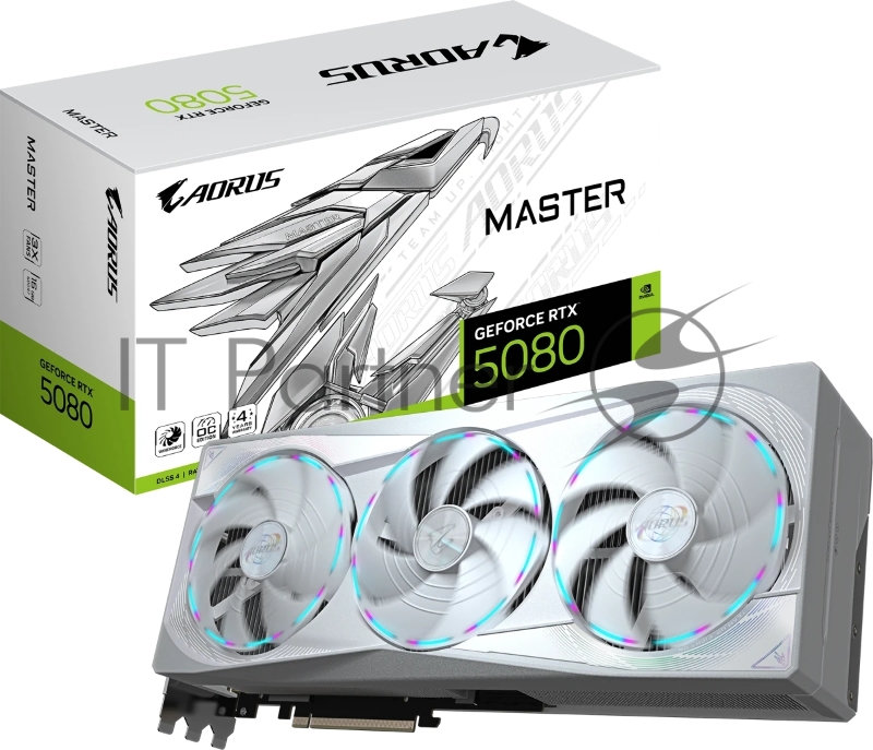 Видеокарта Gigabyte PCI-E 5.0 GV-N5080AORUSM ICE-16GD 1.0 NVIDIA GeForce RTX 5080 16Gb 256bit GDDR7 2617/30000 HDMIx1 DPx3 HDCP Ret
