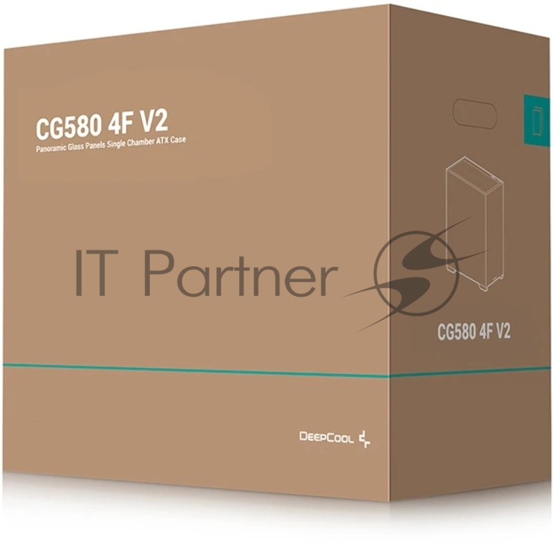 Компьютерный корпус Deepcool CG580 4F V2 без БП, боковое окно (панорама), 4x120mm ARGB PWM вентилятора, черный, ATX (R-CG580-BKADA4-G-2)