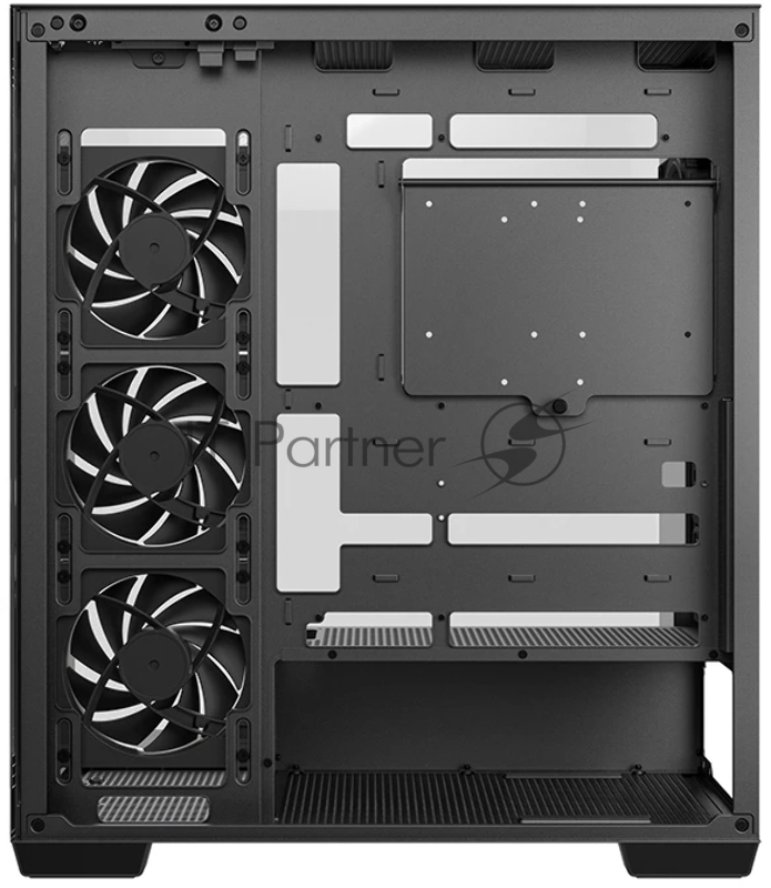 Компьютерный корпус Deepcool CG580 4F V2 без БП, боковое окно (панорама), 4x120mm ARGB PWM вентилятора, черный, ATX (R-CG580-BKADA4-G-2)