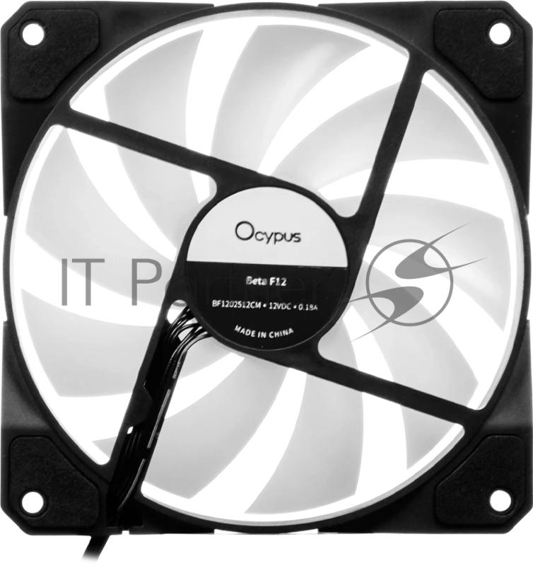 Реверсный вентилятор Fan Ocypus Beta F12 BK ARGB REVERSE BLADE PWM черный