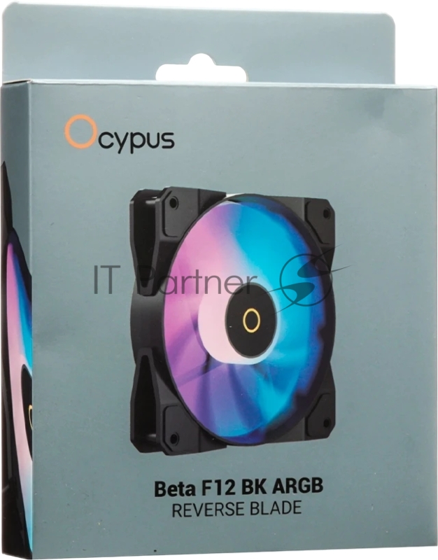 Реверсный вентилятор Fan Ocypus Beta F12 BK ARGB REVERSE BLADE PWM черный