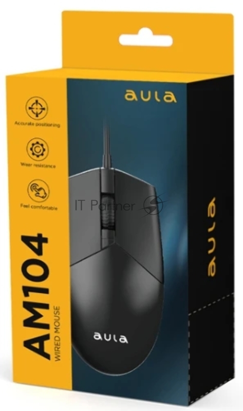 Мышь проводная AULA AM104 черный