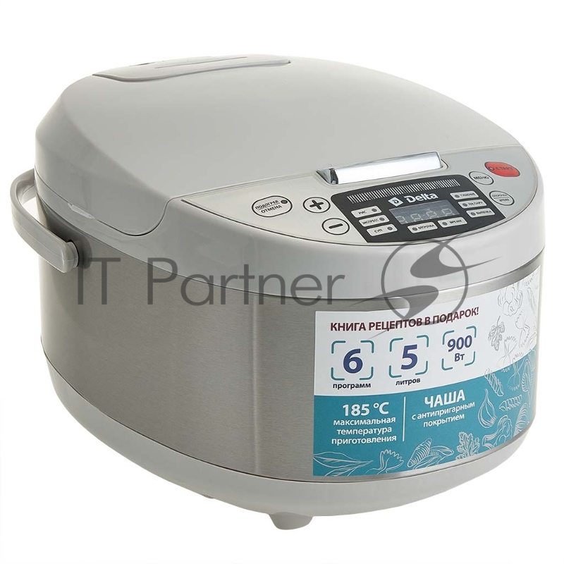 Мультиварка DELTA DL-6529 белый: 900 Вт,5л, 6 ПРОГРАММ (4)