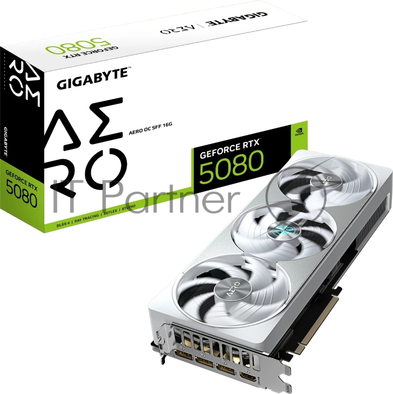 Видеокарта Gigabyte PCI-E 5.0 GV-N5080AERO OC-16GD 1.0 NVIDIA GeForce RTX 5080 16Gb 256bit GDDR7 2730/30000 HDMIx1 DPx3 HDCP Ret
