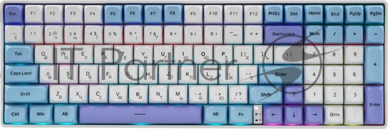 Клавиатура AULA S100Pro Blue-White-Dark Purple, механическая