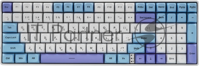 Клавиатура AULA S100Pro Blue-White-Dark Purple, механическая
