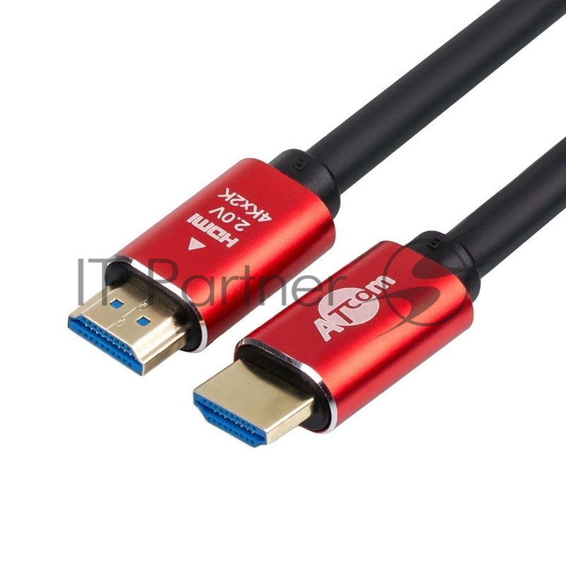 Кабель ATCOM АТ5941 HDMI 2М (Red/Gold, в пакете) VER 2.0