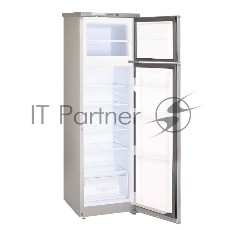 Холодильник Бирюса M424 металлик двухкамерный 170/35л морозилка сверху