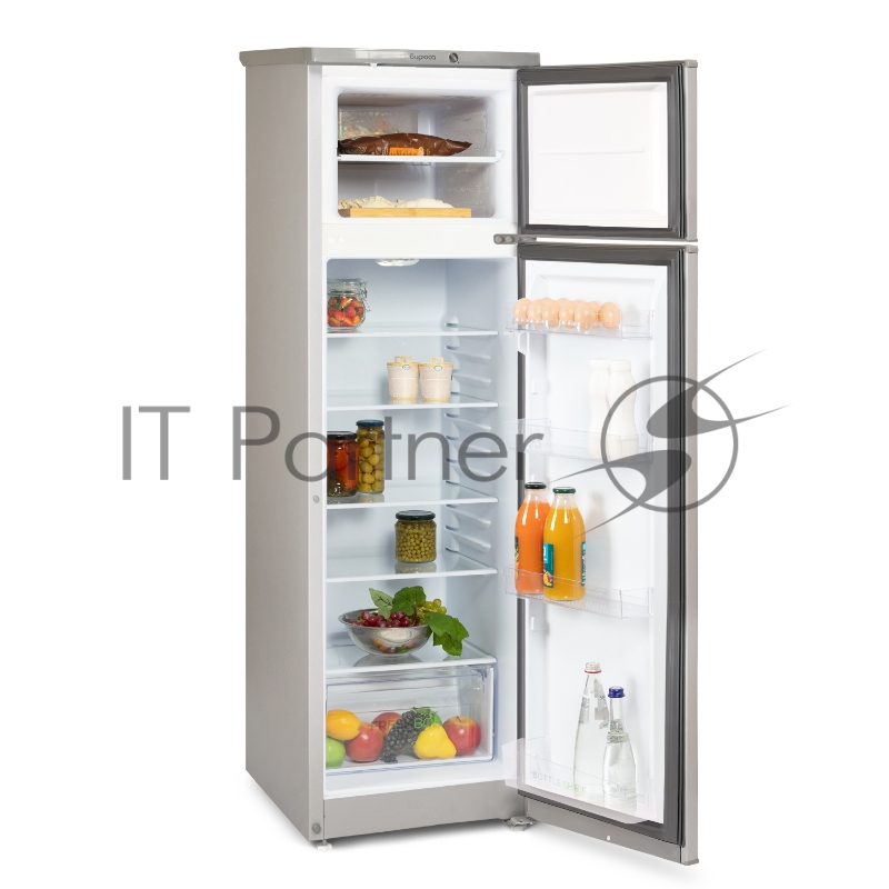 Холодильник Бирюса M424 металлик двухкамерный 170/35л морозилка сверху