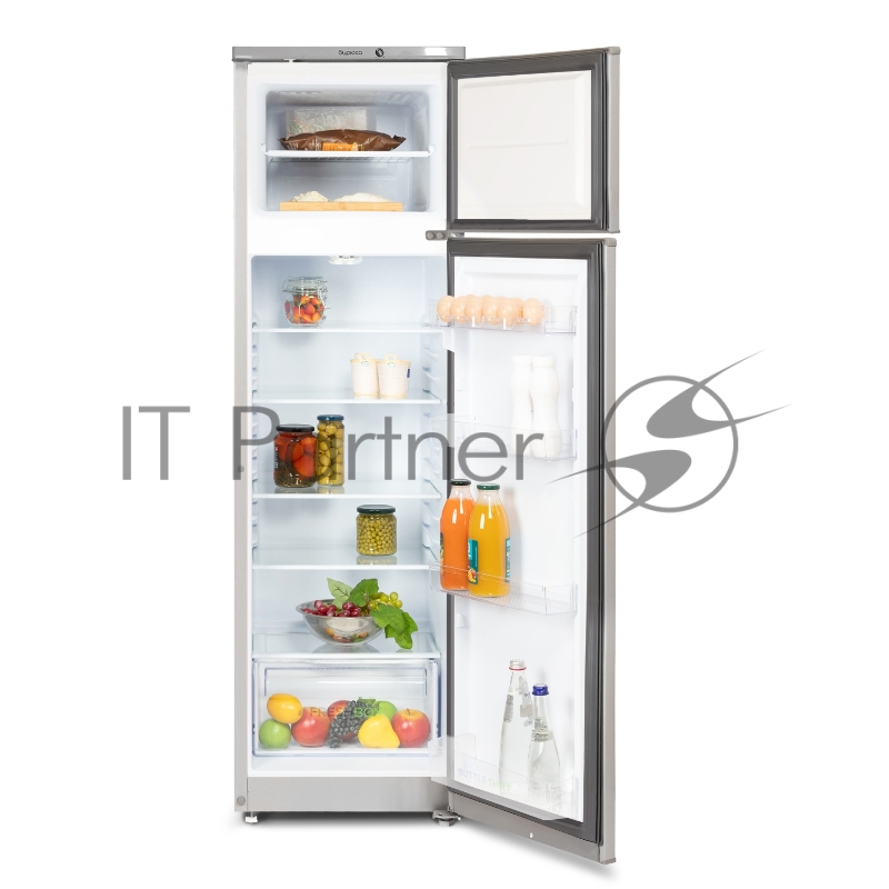 Холодильник Бирюса M424 металлик двухкамерный 170/35л морозилка сверху