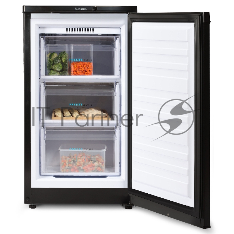 Морозильная камера Бирюса B412 черный, 80л, 3 ящика