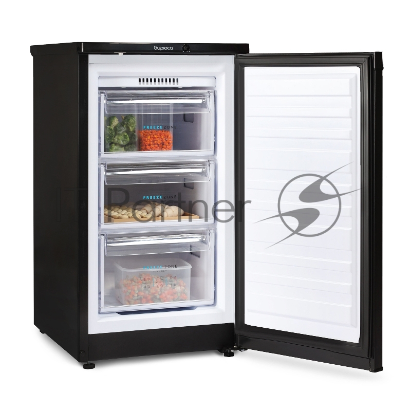 Морозильная камера Бирюса B412 черный, 80л, 3 ящика