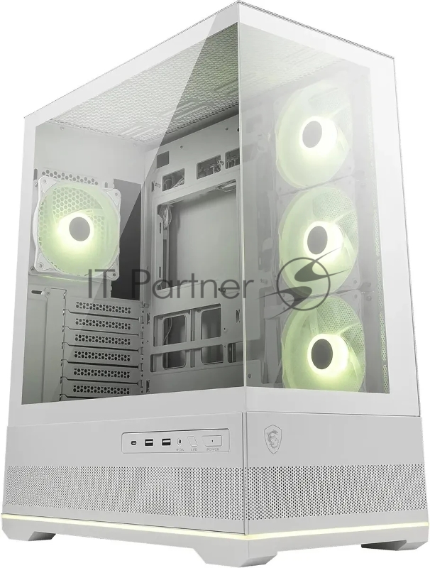 Корпус MSI MAG Pano 110R PZ белый без БП ATX 6x120mm 7x140mm 2xUSB3.0 1xUSB3.1 audio AirDuct bott PSU
