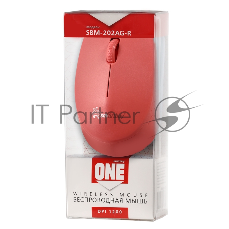 Мышь беспроводная SMARTBUY (SBM-202AG-R) ONE 202AG-R красный