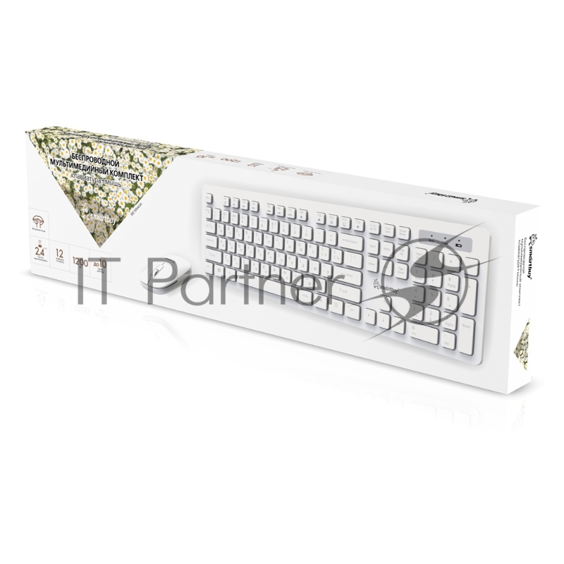 Комплект клавиатура+мышь SMARTBUY (SBC105AGW) 105AG белый