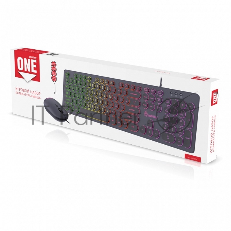 Комплект клавиатура+мышь SMARTBUY (SBC-328327-K) ONE 328327 черный