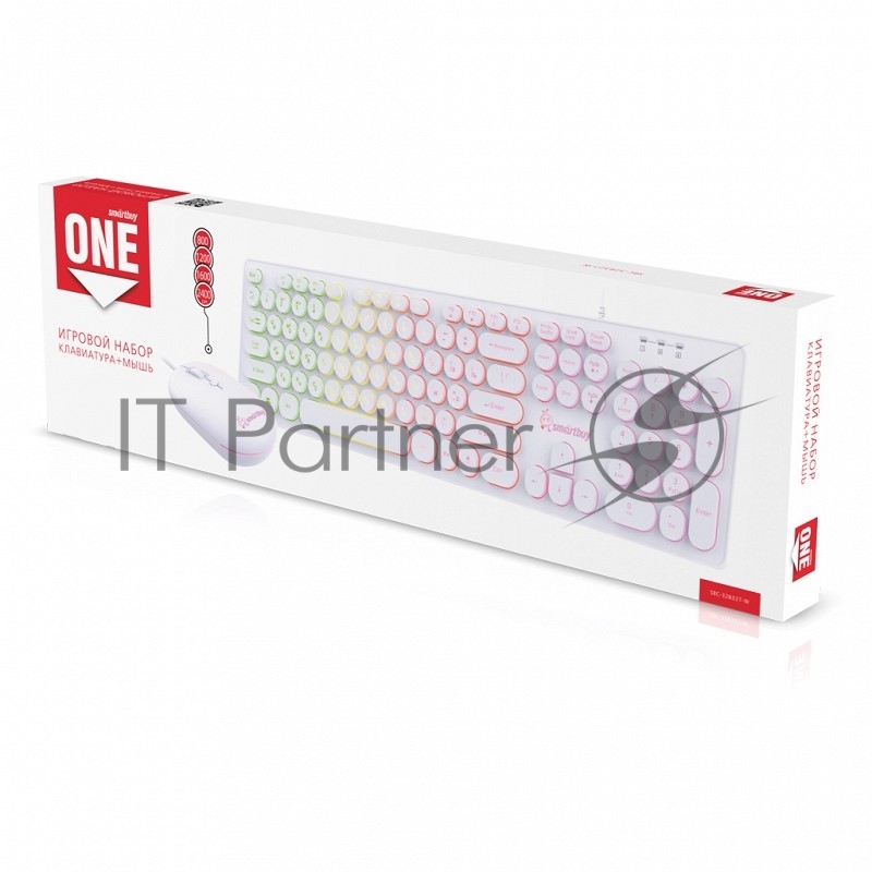 Комплект клавиатура+мышь SMARTBUY (SBC-328327-W) ONE 328327 белый