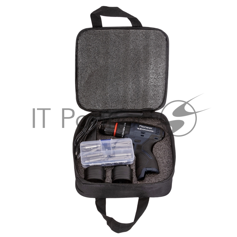 Шуруповерт аккумуляторный PIONEER CID-E1602BL-22C черный, синий