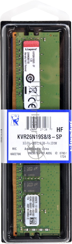 Модуль памяти 8ГБ DDR4 SDRAM Kingston ValueRAM KVR26N19S8/8 (PC21300, 2666МГц, CL19)