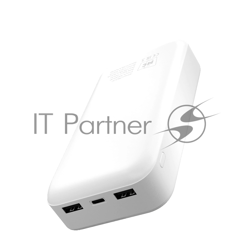 Внешний аккумулятор MORE CHOICE (4620202552938) PB25-20 20000mAh 2USB+Type-C+1micro USB 2.0A, белый