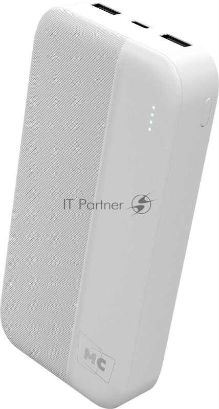 Внешний аккумулятор MORE CHOICE (4620202552938) PB25-20 20000mAh 2USB+Type-C+1micro USB 2.0A, белый