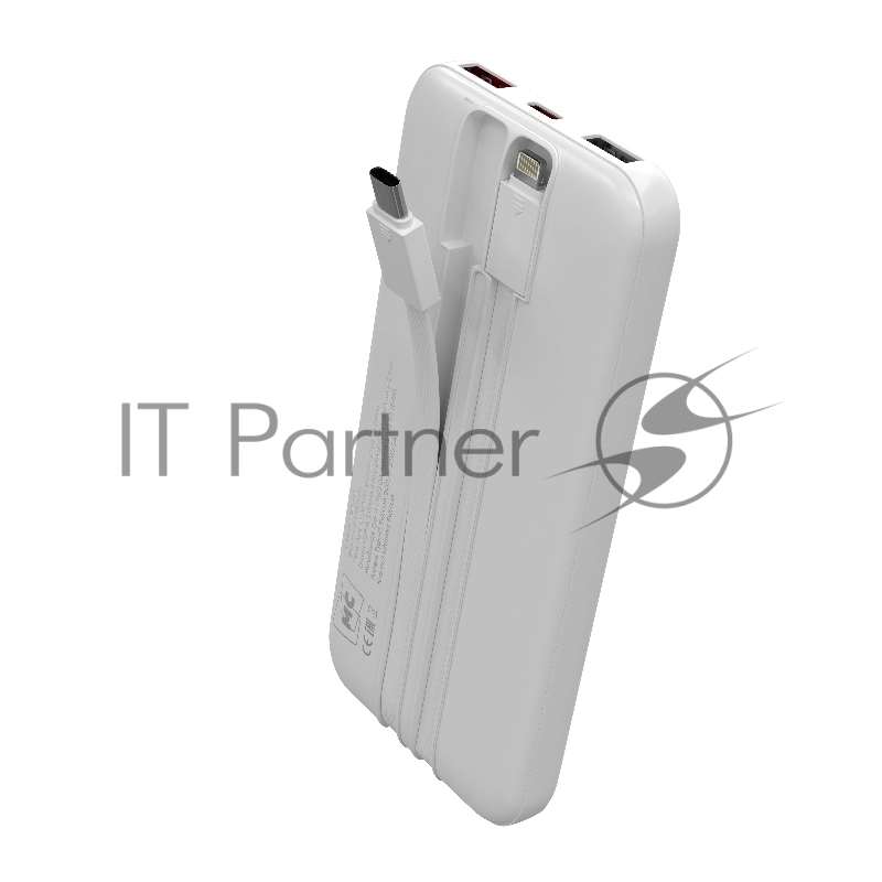 Внешний аккумулятор MORE CHOICE (4620202552808) PB35-10 10000mAh 2USB+1Type-C 3.0A 22.5W+PD20W+QC3.0, белый