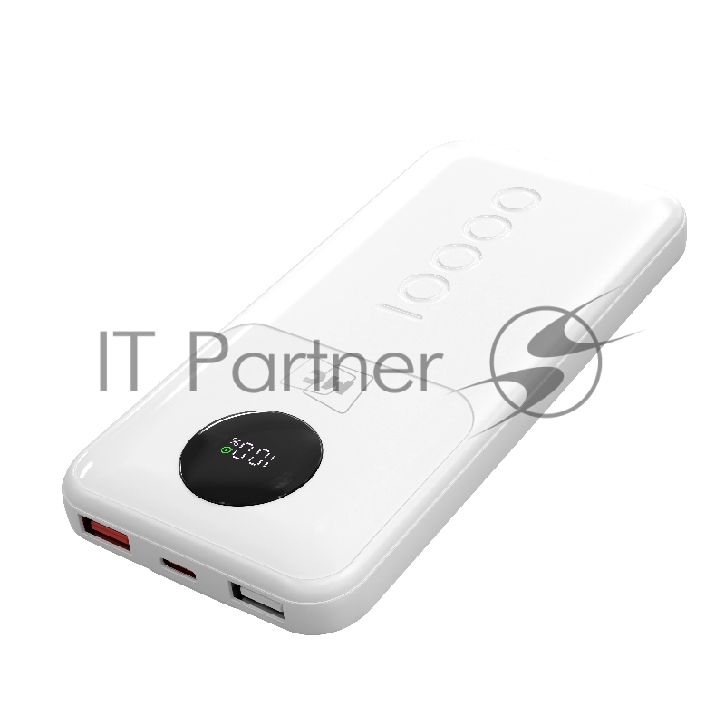 Внешний аккумулятор MORE CHOICE (4620202552808) PB35-10 10000mAh 2USB+1Type-C 3.0A 22.5W+PD20W+QC3.0, белый