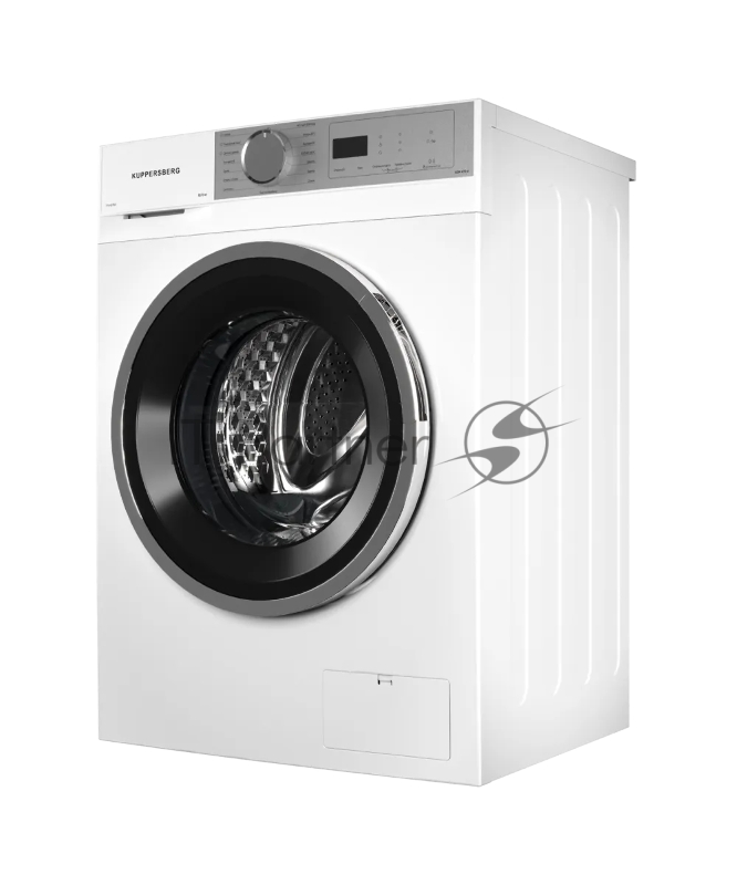 Стирально-сушильная машина KUPPERSBERG WDM 470 W, High-Tech, отдельностоящая, глубина 52.5 см, загрузка 8 кг, загрузка при сушке 6 кг, 14 программ, 1400 об/мин, инверторный BLDC двигатель, сенсорное/поворотное управление, пар, самодиагностика, дозагр
