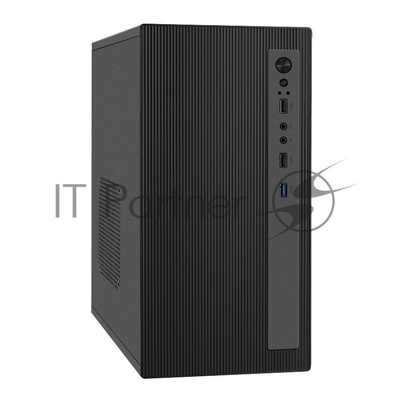 Корпус Minitower ExeGate BAA-303MU-UNS400 (mATX, БП UNS400 с вент. 12см, 2*USB+1*USB3.0, HD Audio, черный)