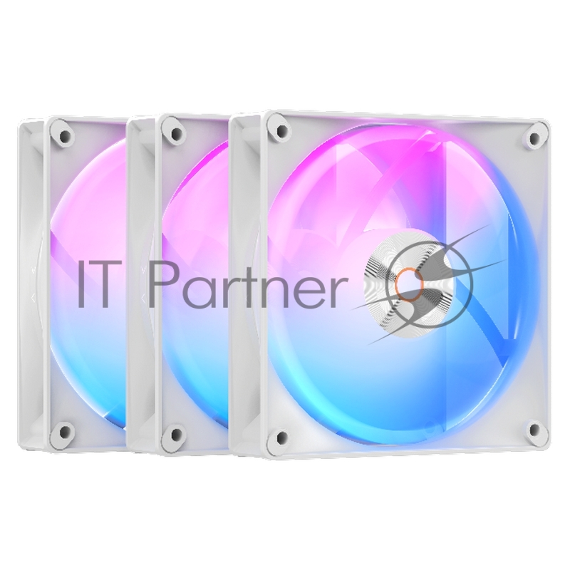 Вентилятор для корпуса Ocypus Delta F12 WH 3 IN 1, 120x120x25mm, 4-PIN PWM, 500-2000 RPM, 29 DBA MAX, HYDRO BEARING