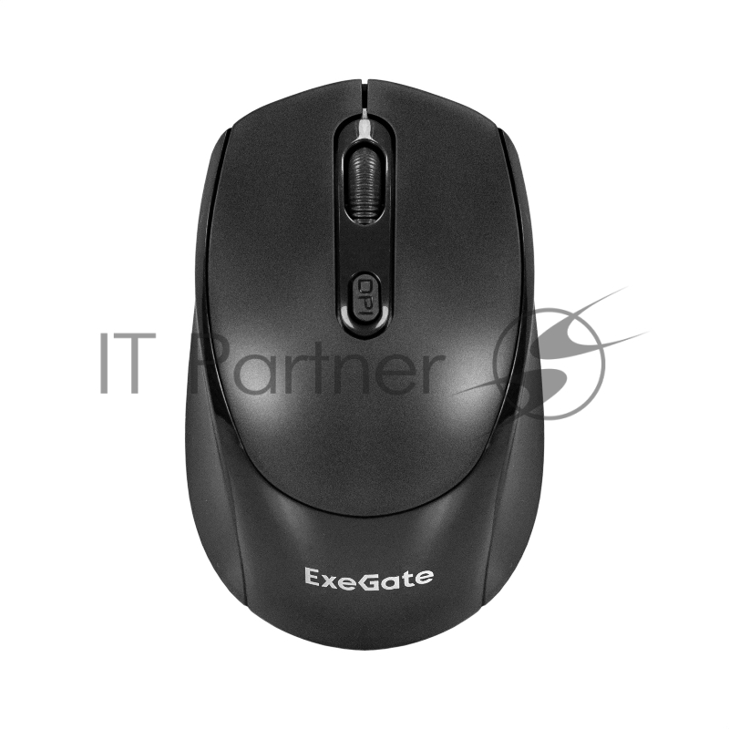 Беспроводная мышь ExeGate Professional Standard SR-9005 (радиоканал 2,4 ГГц, USB, оптическая, 1200dpi, 4D, 4 кнопки и колесо прокрутки, черная, RTL)