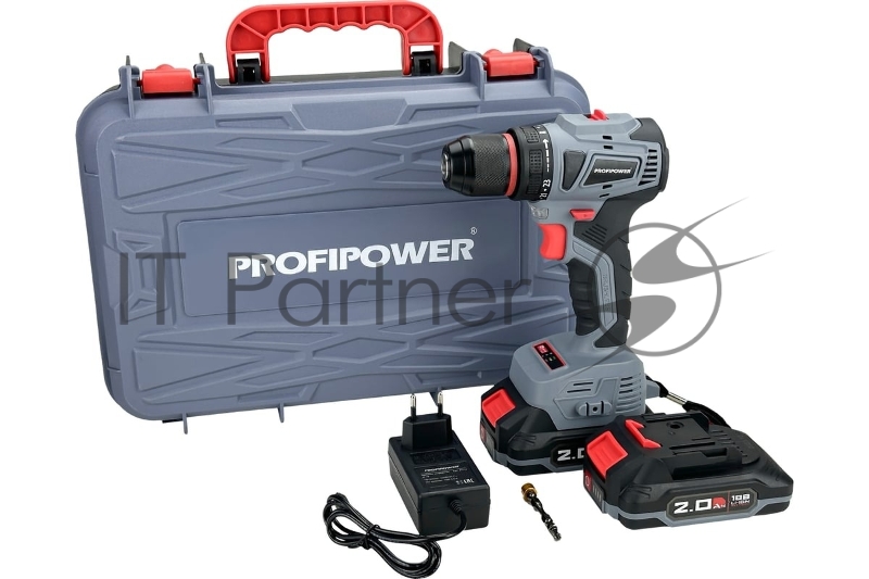 Шуруповерт бесщеточный ProfiPower MKBL-18B (18В,Li-ion-2шт,2.0Ач,40Нм,З/У, 0,8-10мм,магнитная бита, в кейсе)