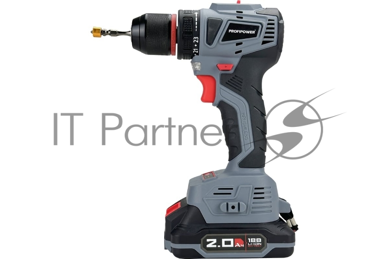 Шуруповерт бесщеточный ProfiPower MKBL-18B (18В,Li-ion-2шт,2.0Ач,40Нм,З/У, 0,8-10мм,магнитная бита, в кейсе)