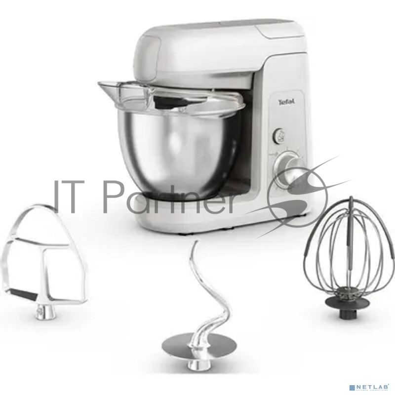 Кухонная машина Tefal Bake Partner QB520B38, серый/серебристый