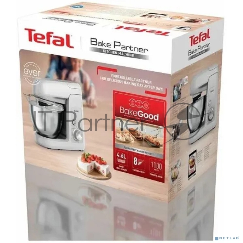 Кухонная машина Tefal Bake Partner QB520B38, серый/серебристый