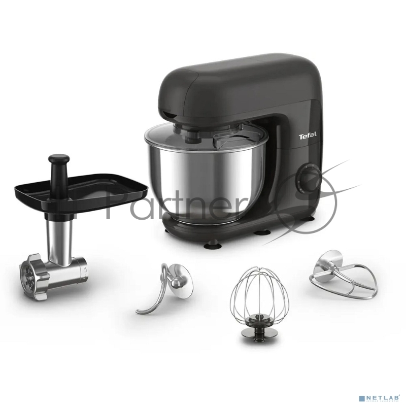 Кухонная машина Tefal Bake Essential QB161H38, черный/серебристый