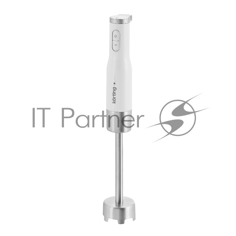 Погружной блендер KORTING KHB 0311 Polar, мощность 1200 Вт,объем чаши 500 мл, механическое/кнопочное управление, 4 насадки (блендер, измельчитель, миксер, насадка для пюре), 6 скоростей, турборежим, белый