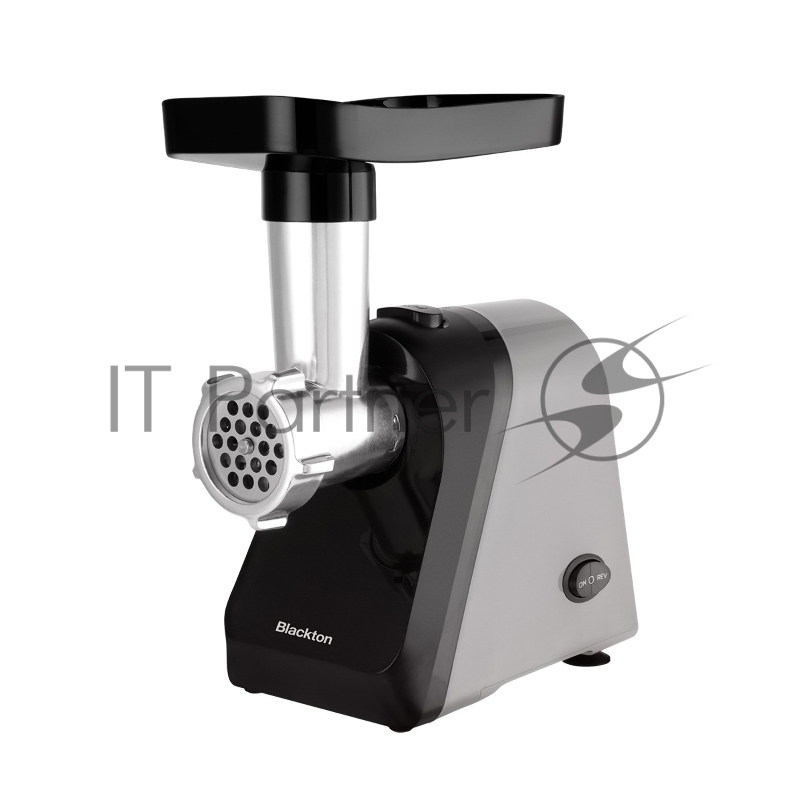 Мясорубка Blackton Bt MG1110 черный/серый, 1200Вт, производительность до 1.5 кг/мин / Количество скоростей: 1 / Функция реверса / DualProtect технология: защита от перегрузки и перегрева / Прорезиненные ножки / Материал корпуса: пластик / Материал за