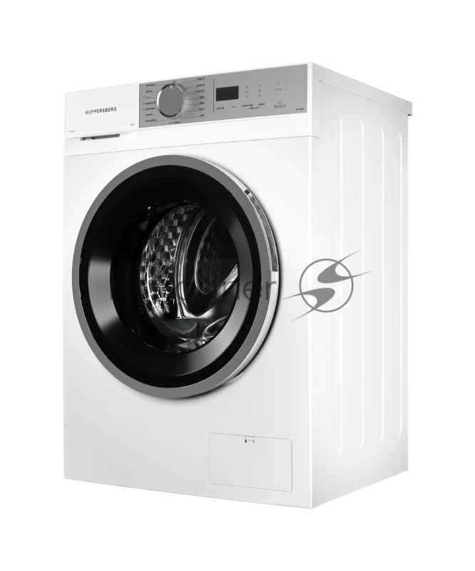 Стиральная машина KUPPERSBERG WM 480 W, отдельностоящая, 8 кг, 15 программ, 1400 об/мин, пар, дозагрузка белья, отложенный старт, предварительная стирка, LED дисплей, энергоэффективность А+++, цвет белый