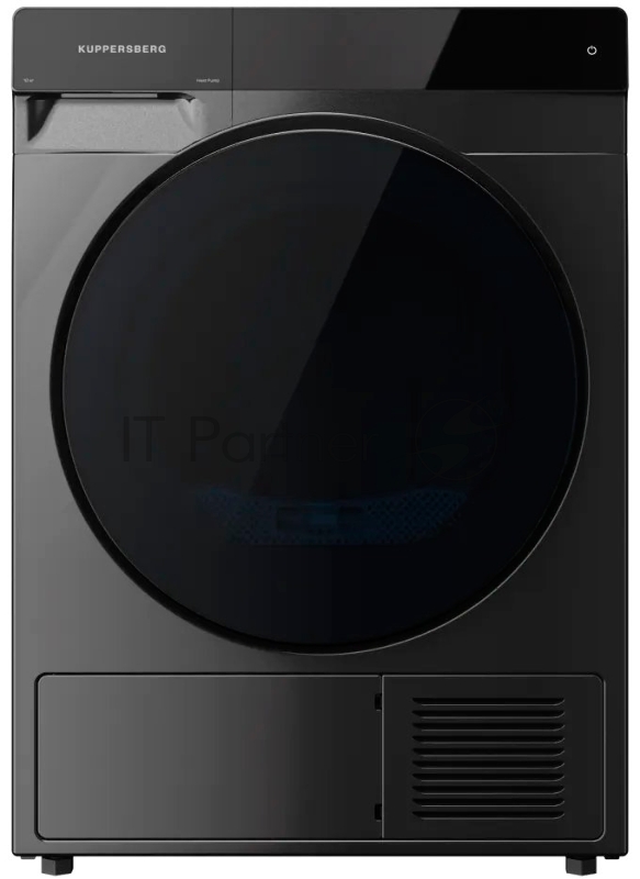 Сушильная машина KUPPERSBERG DM 590 GR, High-Tech, загрузка 10 кг, 16 программ, тепловой насос, отсрочка старта, реверс барабана, ультрафиолет, сенсорное управление, блокировка от детей, энергоэффективность А+, серый
