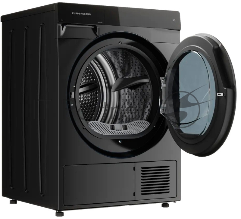 Сушильная машина KUPPERSBERG DM 590 GR, High-Tech, загрузка 10 кг, 16 программ, тепловой насос, отсрочка старта, реверс барабана, ультрафиолет, сенсорное управление, блокировка от детей, энергоэффективность А+, серый