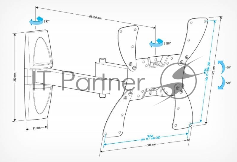 Кронштейн Holder LCDS-5046 белый